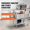VEVOR Stainless Steel Work Table 24 x 48 x 38 Inch, with 4 Wheels, 3 Adjustable Height Levels, Heavy Duty Food Prep Worktable, Silver - 4 of 4