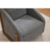 Okak Modern Chenille Fabric Accent Arm Chair with Wooden Frame,Comfy Sitting Chair with Gold Nailhead Trim,Living Room,Office - 4 of 4