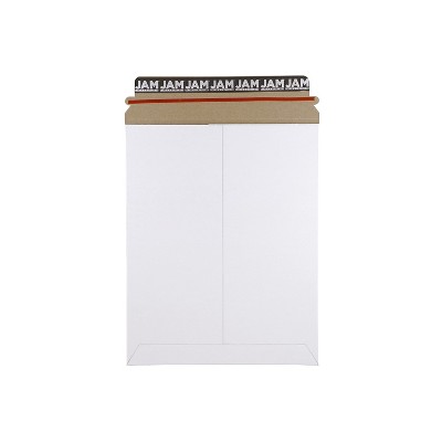 JAM Paper Stay-Flat Photo Mailer Stiff Envelopes w/Self-Adh Closure 9.75x12.25 5PSW