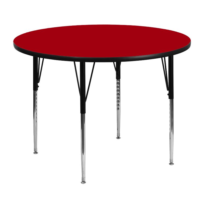 Flash Furniture 48'' Round Thermal Laminate Activity Table - Standard Height Adjustable Legs, 1 of 4