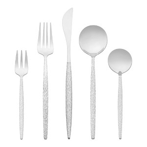 REGALWOVEN Stainless Steel Mirror Polished Flatware with Knife Spoons and Forks Set Silverware Set 20 Pcs - 1 of 4