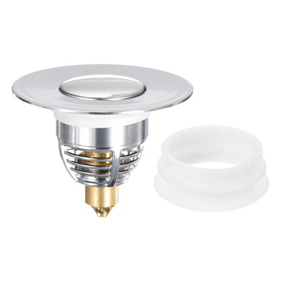 Unique Bargains Stainless Steel Anti-Backflow with Protective Cover Drain Stoppers