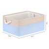 Unique Bargains Fabric Collapsible Storage Organizer Basket with Handles - 4 of 4