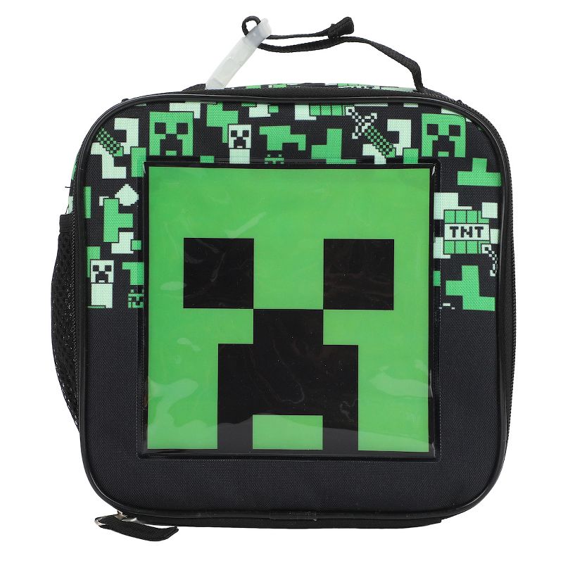 Minecraft Square Insulated Lunchbox with Mesh Side Pocket, 1 of 7