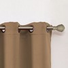 Kate Aurora Set of 2 Thermal Room Darkening Grommet Top Curtains For Small Windows - 63 in. Long - Taupe - 3 of 3