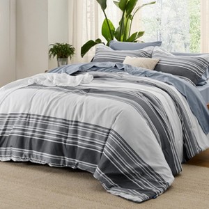 5/7 Pcs Bedding Set with Cationic Dyeing for Striking Double-Sided Contrast - 1 of 4
