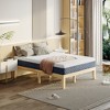 Costway Full Size Wood Bed Frame & 10'' Foam Mattress Set CertiPUR-US Certified Natural/Espresso - 2 of 4