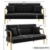 Yaheetech Modern Upholstered Sofa Couch with 2 Pillows for Bedroom, Home Office, Studio - 3 of 4