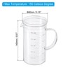 Unique Bargains Borosilicate Glass Scale Measure Cups with Glass Lid and V-Shaped Spout - 2 of 4