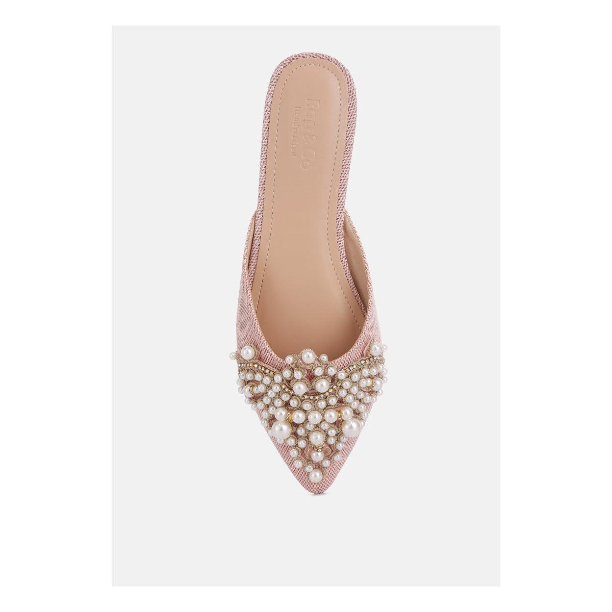 Женские сабо Rag & Co Womens Women Astre Pearl Embellished Shimmer Mules 6 — фото 4