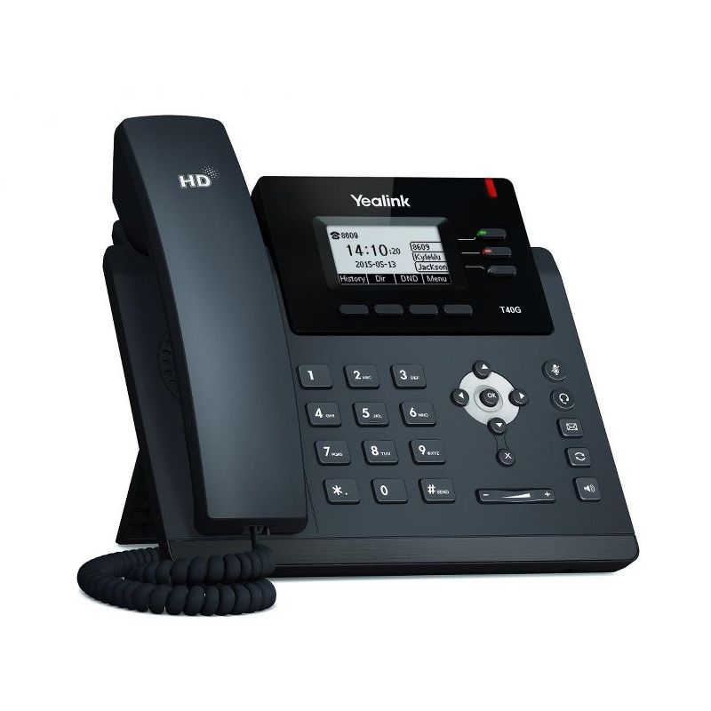 Yealink T40GB IP Phone, 3 Lines. 2.3-Inch Graphical LCD, Verizon Edition - Black (Certified Refurbished), 3 of 4