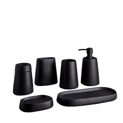 Matte Black Ceramic Oval Soap Dish, 5" x 3"