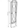 Sunnydaze Decorative Steel Metal Chic Diamonds Design Garden Trellis - Black - 2-Pack - 3 of 4