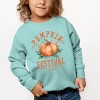 The Juniper Shop Pumpkin Festival Gourd Vibes Toddler Sweatshirt - 5/6T - Seafoam - 3 of 4