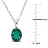 EVERLY JEWELRY | Sterling Silver Pendant with Gemstone and Created Gemstone – Multiple Stone Options - 3 of 4