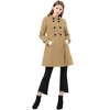 INSPIRE CHIC Women's Stand Collar Double Breasted Slant Pockets Trendy Outwear Winter Coat - 3 of 4