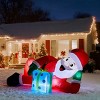 SEVOBAL Inflatable Holiday Decorations 7FT Christmas Inflatable Decoration Inflatable Santa Lying on Floor Yard Decor, Multi, 82.7"*29.5"*41.3" - 2 of 4