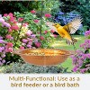 Sunnydaze Outdoor Hanging Bird Bath or Bird Feeder with Copper Finish and Hanging Chain - 12" - 3 of 4