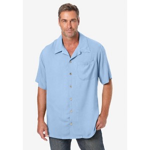 KingSize Men's Big & Tall KS Island Solid Camp Shirt - 1 of 4