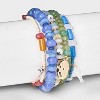 Semi Precious Jasper Beaded Medallion Bracelet Set 5pc - Universal Thread™ - 2 of 4