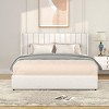Sapphtopaz 2-Drawers Storage Bed Queen Bed Frame Boucle Platform Bed Tufted Headboard Wooden Slat Mattress Support, No Box Spring Needed - 3 of 4