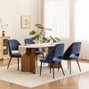 Set of 2 YOUNIKE Modern Armless Dining Chairs Upholstered Kitchen & Dining Room Chairs Vanity Side Chair 22.83"Wx22.05"Dx34.65"H - 3 of 4