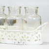 VIP Metal 10.25 in. White Stem Vases with Holder - 4 of 4