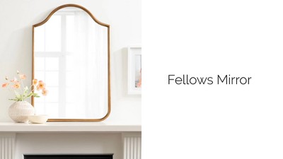 Gold Scalloped Arched Wall Mirror, 18x24