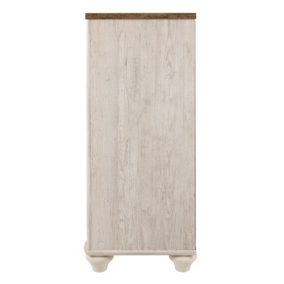 Coastal Retreat Whitewashed 6-Drawer Dresser with Plank-Style Top