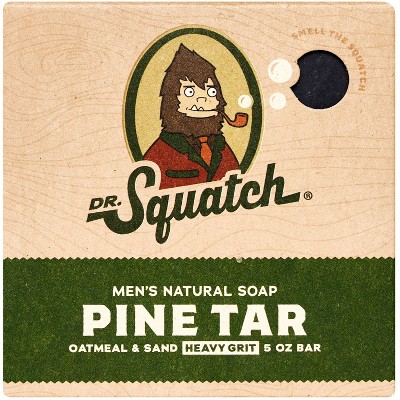 Dr. Squatch Natural Bar Soap for All Skin Types, Snowy Pine Tar, 5 oz