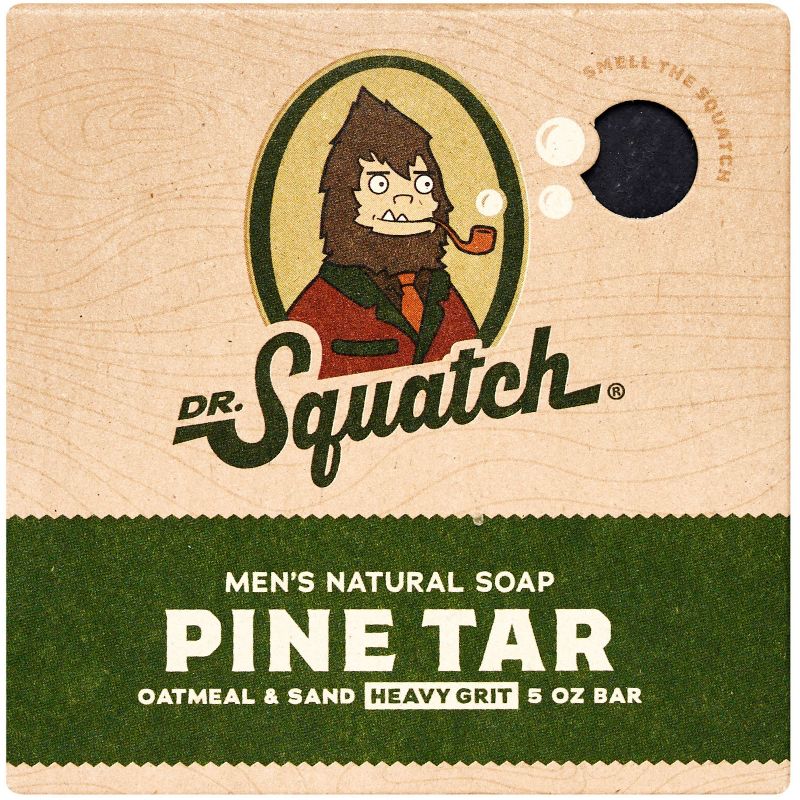 DR. SQUATCH Men&#39;s All Natural Bar Soap - Pine Tar - 5oz, 1 of 7