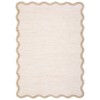 Scalloped Edge Area Rugs for Living Room Bedroom Modern Washable Rug Soft Non Slip Low Pile Accent Carpet - 4 of 4