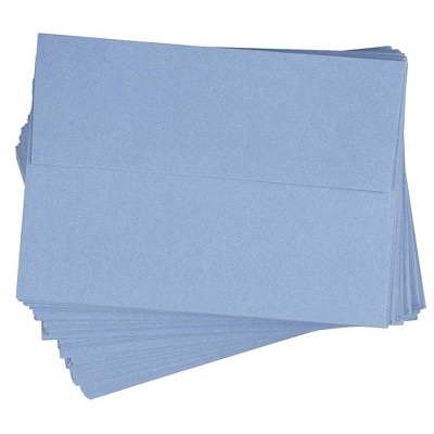 96-Pack A7 Envelopes for 5x7 Greeting Cards & Invites, Gummed Seal, 120 GSM, Light Blue, 5.25"x7.25"