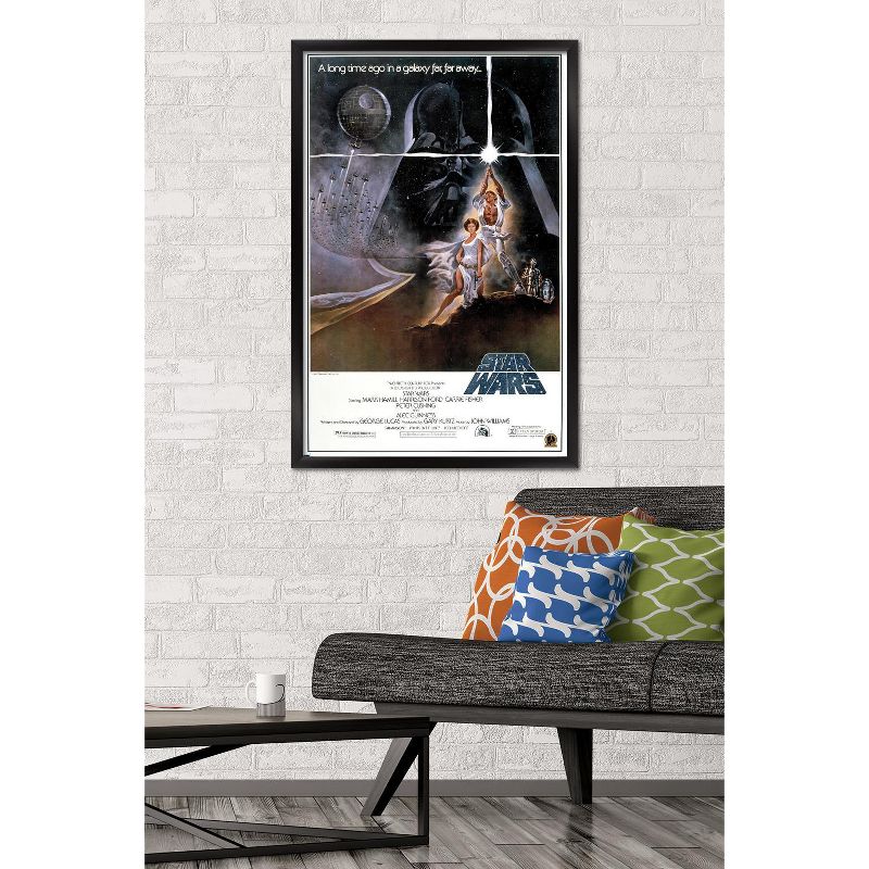 Trends International 24X36 Star Wars: A New Hope - Original One Sheet Framed Wall Poster Prints, 2 of 7