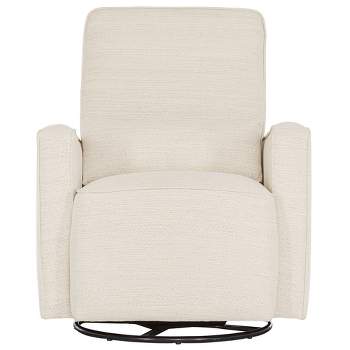 Evolur Holland Upholstered Plush Seating Glider Swivel Chair