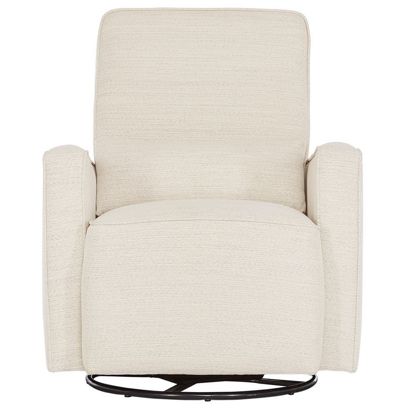 Evolur Holland Upholstered Plush Seating Glider Swivel Chair, 1 of 6
