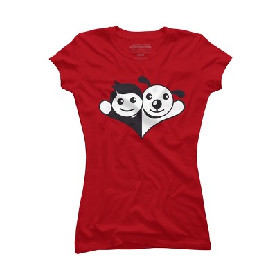 Junior's Design By Humans Doggy Friend By graphicganga T-Shirt