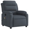 vidaXL Massage Recliner Chair with 6-Point Vibration Massage, Adjustable Dark Grey Velvet Rocker - 4 of 4
