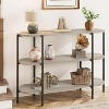 47.2" Console Table, 3 Tier Industrial Metal Sofa Table, Behind Couch Table, for Entry, Living Room, Kitchen, and Dining Room-Grey - 3 of 4