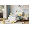 Twin Size Bed Frames with Storage Headboard,Twin Bed Frames with Storage drawer - 2 of 4