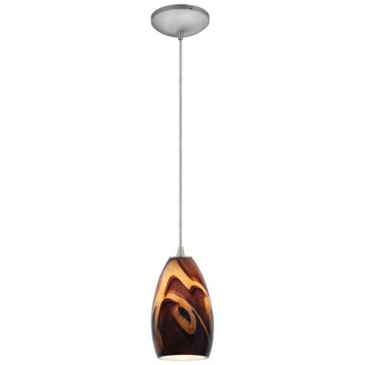 Access Lighting Champagne 1 - Light Pendant in  Brushed Steel