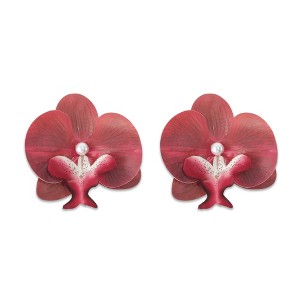 Unique Bargains Women's Phalaenopsis Faux Pearl Duckbill Clip 2 Pcs - 1 of 4