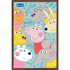 Trends International Peppa Pig - Grid Framed Wall Poster Prints - 1 of 4