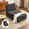 Karl Home |Teddy Fleece Armless Sleeper Chair Sofa Bed Space-Saving Pull-Out Chair Bed For Small Spaces - 3 of 4