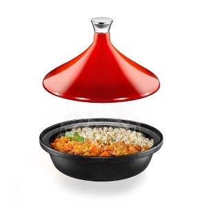 NutriChef NutriChefKitchen Tagine Moroccan Cooker 2.75-Quart Cooking Pot with Stainless Steel Knob, Base, and Cone-Shaped - 1 of 3