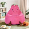 JIONJOY 31" Eggplant-Shaped Toddler Chair - Soft Plush Kids Sofa with Washable Cover, Ages 4-12 - 3 of 4