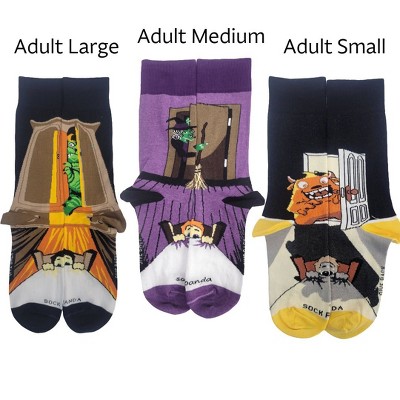 Nightmare Monster in the Closet Socks (Adult Large, Adult Medium or Tween Sizes) from the Sock Panda - Great for Halloween