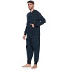 Ashford & Brooks Mens Flannel Hooded One Piece Pajama Union Jumpsuit - 3 of 4