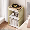 GustoWave 30" tall Record Player Stand, Metal Turntable Stand with 3-Tier Storage,Bedside End Table,bookshelf - 4 of 4
