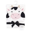 Hudson Baby Infant Unisex Cotton Animal Face Hooded Towel, Cow, One Size - 2 of 2